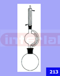 Soxhlet Extraction Apparatus consists of R.B. Flask Globular type extractor and double surface condencer.